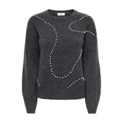 JDY Pulover JDYMADI temno siva/biserno bela