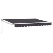 Vidaxl Vlečna tenda Antracit 3 x 2 m Poliester in aluminij
