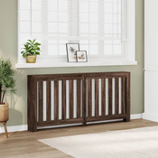 Vidaxl Pokrov za radiator rjav hrast 175x20x82 cm inženirski les