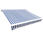 vidaXL Tenda iz platna modra in bela 6×3 m (brez okvirja)
