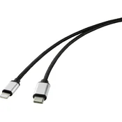 Renkforce Renkforce mobilni telefon priključni kabel [1x moški konektor USB-C® - 1x moški konektor Apple dock lightning] 1.00 m črna, (20432917)