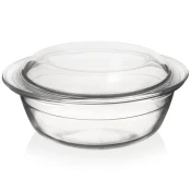 shumee Steklena ognjevarna posoda s pokrovom 27x23x11,5 cm, 2,2 l