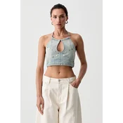 Levis top ženski denim ROAD WORN HALTER x PRIDE