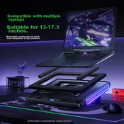 Llano Postolje za laptop sa hladenjem V10, 37.6x29.2x6.5 cm
