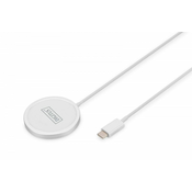 slomart brezžični induktivni polnilec 15W magsafe 1m usb-c bela