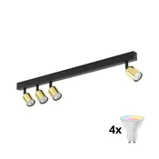 LED RGBW prigušiva spot svetlo TOP 4xGU10/6,5W/230V 2700-6500K crna/zlatna