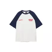 Pull&Bear Majica mornarska/rdeča/bela