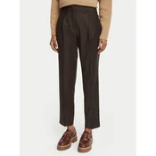 Weekend Max Mara Hlače iz tkanine Caldaia 2625136112 Rjava Regular Fit