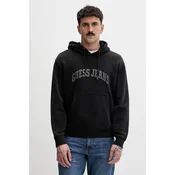 Guess Jeans pulover s kapuco moški bombažen