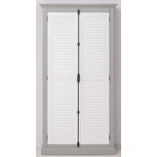 Casa Padrino country style wardrobe gray/white 109 x 40 x H. 210 cm - Solid wood bedroom cabinet with 2 doors - Country style bedroom furniture - Solid wood furniture in country style