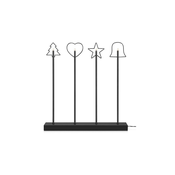 Markslöjd 705255 - Božićni svijećnjak GINGER 4xE5/0,8W/12V crna