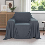 Vidaxl Obloge 6 pcs Temno siva 210 x 140 cm Flis