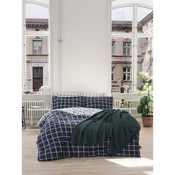 Set posteljine Casual - Tamnoplava i bela Ranforce