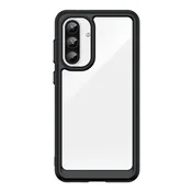 HURTEL Ovitek Outer Space s fleksibilnim okvirjem za Samsung Galaxy A36 - črn
