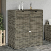Vrtni ormaric za pohranu sivi 105 x 55 x 113 cm od poliratana