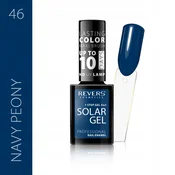 REVERS Revers Solar Gel lak za nohte 46 moder 12 ml, hibridni učinek