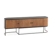 TV omarica iz masivnega manga v naravni barvi 160x55x40 cm Curve – MOME