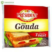PRESIDENT GOUDA LISTICI 150G (48) SOMBOLED