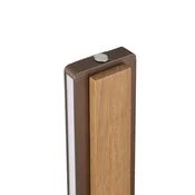 Brilliant LED-stoječa svetilka Arviso, v barvi lesa, hrast, višina 142 cm, CCT - Dnevna soba/jedilnica - Sodobni - hrast, rjava
