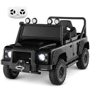 COSTWAY Land Rover Defender električni avtomobil za otroke, črn, (5000091448)
