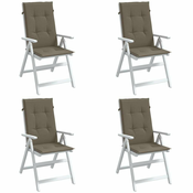 Jastuci za stolice 4 kom prošarano smedesivi 120x50x4cm tkanina