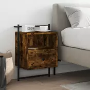 Vidaxl vidaXL Stenska nočna omarica dimljen hrast 40x30x61 cm