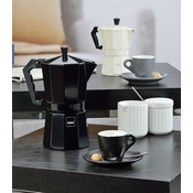 EXCELLENT skodelica KL-12750 Espresso cup with saucer set of 4 MATTIA black