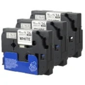 Komplet Brother TZe-241/TZ-241/PT/P-Touch 18mm kompatibilni trakovi (3) - črn izpis/bel trak