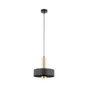Luster na sajli RIF LUX 1xGX53/12W/230V, precnik 25 cm, crna/zlatna