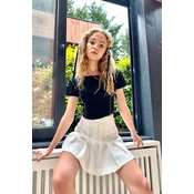 Trend Alacati Stili Ženska bluza kratkih rukava ALC-X12223, Crna