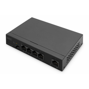 4+1 Port Ethernet Unmanaged PoE Switch 4 Port PoE, MDI/MDIX, IEEE802af,at