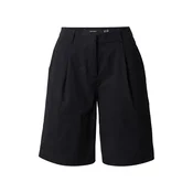 VERO MODA Hlače z naborki črna