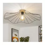 Brilagi - LED plafonski luster CERIA WIRE, 1xE27/40W/230V, prečnik 80 cm, crna/hrast