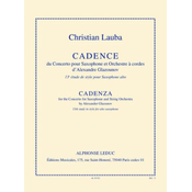 LAUBA:CADENCE/CADENZA FOR THE CONCERTO GLAZUNOV