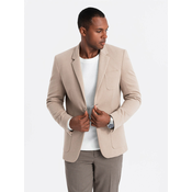 Ombre Mens jacket with hooded lining and high collar - navy blue