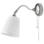 ARSTID Zidna lampa, niklovano/bela