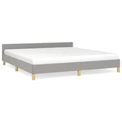 Vidaxl Posteljni okvir brez vzmetnice svetlo siv 180x200 cm tkanina