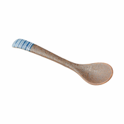 Jedilna žlica STRIPE 12,5 cm, modra, keramika, MIJ
