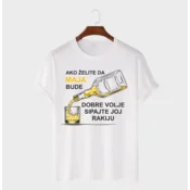 MAFIMI Ženska majica Ako želite da budem dobre volje, Bela