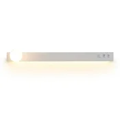 LED stenska svetilka 100 cm z bralno lučko in vrati USB bela 21 W 2200 lm 3000 K 4000 K 6000 K za spalnico dnevno sobo ali pisarno 8-9 m2 dve neodvisni stikali montažni pribor v kompletu