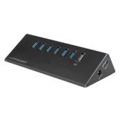 LC POWER USB Hub 3.0 LC-HUB-ALU-2B-7 crni