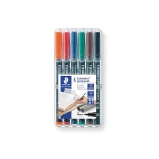 STAEDTLER MARKER LUMOCOLOR, permanent, M, 1/6