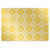 Decormat Podloga za stol Yellow white pattern 120x90 cm 15 cm