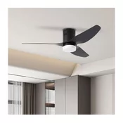 ZEVENTI - LED plafonski ventilator PADUA LED/18W/230V Wi-Fi Tuya crna + daljinski upravljac