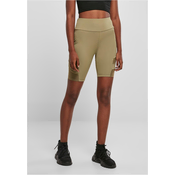 Womens Khaki Shorts High Waist Tech Mesh Cycle