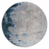 Plavo-sivi perivi okrugli tepih o 80 cm – Vitaus