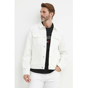 Traper jakna Tommy Hilfiger za muškarce, boja: bijela, za prijelazno razdoblje, MW0MW34522