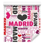 Tapeta I Love Madrid za dnevno sobo in spalnico 50x1000 cm