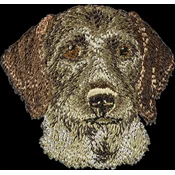 shumee Nemški žimasti ptičar, Drahthaar - našitek v obliki psa, vezeni našitek, edinstvena dekoracija nahrbtnika znamke Art-Dog