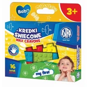 Astra BABY Voskovne kocke 16 kosov, 8 barv